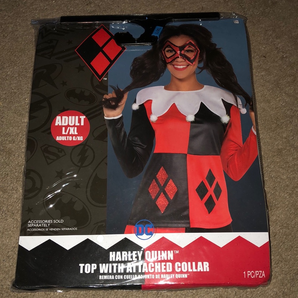 Harley Quinn top adult L/XL costume